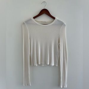 Reformation Ribbed Jackie Knit Top Size Small